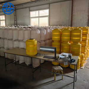 حاجز حركة درابزين الأسطوانة للطريق السريع ، تحذير أصفر يعكس حاجز أسطوانة الأمان - Product Image 4