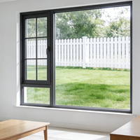 Fenêtre à battant en aluminium anti-UV, isolation thermique complète, pare-soleil, verre Low-E, résistante aux intempéries et anti-vieillissement pour la maison