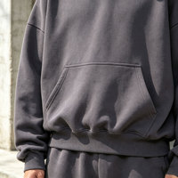 Hoodie personnalisé 500 g/m² épais, coupe ample et courte, épaules tombantes, uni, en molleton 100 % coton, surdimensionné, écologique, de haute qualité