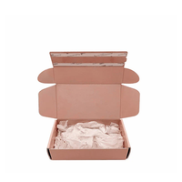 Boîtes postales personnalisées en carton ondulé avec doublure en mousse, emballage de style dossier avec pelliculage brillant et revêtement UV