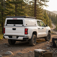 Chevrolet Colorado GMC Canyon 5FT, fenêtres entièrement vitrées des deux côtés, topper de camion en aluminium, coque de camping-car, 2015-2023, 301L-400L