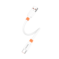 Câble court en silicone Type-C à charge rapide 5A, 0,25 m, pour batterie externe, voyage et usage quotidien, vente directe d'usine KAKUSIGA, dernières nouveautés
