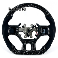 Personnalisé pour Dodge Ram 1500 2500 3500, accessoires intérieurs de voiture, style forgé blanc-noir, cuir, fibre de carbone, volant