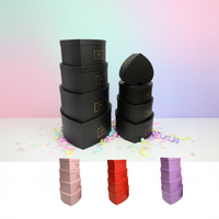Boîte-cadeau en forme de cœur personnalisée en gros, en carton recyclé, avec pelliculage brillant, boîtes rigides, boîte à fleurs