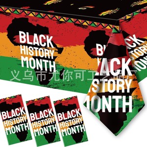 Mantel Desechable para el Mes de la Historia Negra, Decoración para Fiesta con Temática Afroamericana, Diseño Impreso Digital en 3 Colores - Product Image 4