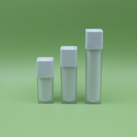 Botol pompa pengap putar akrilik kotak, mewah 15ml 30ml 50ml untuk krim dan Serum Wajah kemasan plastik dengan segel