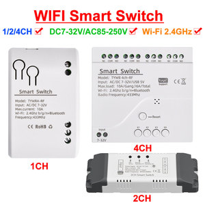 1CH 2CH 4CH thông minh điều khiển từ xa không dây Wifi chuyển đổi Mô-đun DC 7-32V/AC85-250V RF <span class=keywords><strong>Receiver</strong></span> 10A Wifi tiếp sức mô-đun - Product Image 2