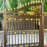 Portes modernes en aluminium de conception européenne Ouverture automatique Allée en aluminium forgé Sécurité pour appartements et hôtels