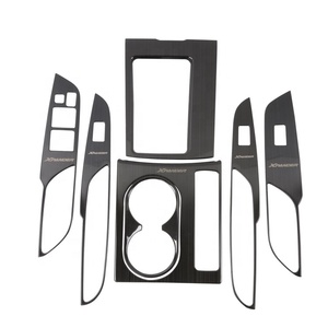 Black Titanium Steel Car Interior <b>Window</b> Switch Handle Tirm Gear Shift <b>Cover</b> Cup Holder Frame for Xpander 2018 2020 - Product Image 1