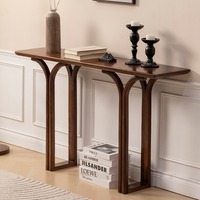 Table d'entrée de porche de designer traditionnelle en bois massif, meuble mural créatif pour hôtels et auberges, fait main et durable pour salon