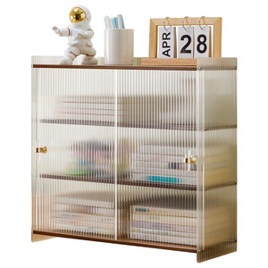 Étagère de bureau en bambou multicouche, support de rangement pour bureau, organisateur de bureau, forme rectangulaire autoportante - Product Image 5