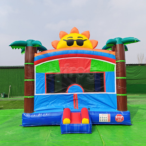 Château gonflable commercial Lvfrog 13x13 pieds, motif étoile et arc-en-ciel, durable, pour enfants, avec marchepied d'entrée - Product Image 3