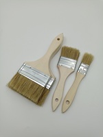 Pinceaux en vrac de haute qualité 1 "/2"/3 "/4" Pinceau plat à manche en bois