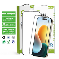 Aurey 2.5D Verre trempé anti-statique HD de haute qualité 9H anti-explosion pour les protecteurs d'écran des iPhone 14 15 16 Pro Max