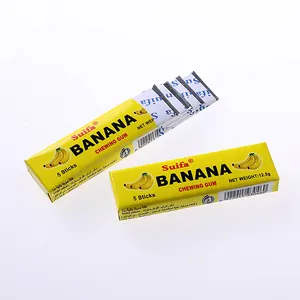 OEM high quality banana strawberry natural fruit europe chewing gum