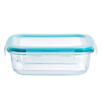 Conteneurs de stockage en verre empilables en gros, étanches, en borosilicate, boîte à lunch, compatibles micro-ondes et lave-vaisselle, idéal pour le garde-manger.