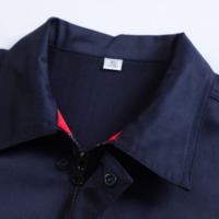 Tenue de travail antistatique personnalisée avec logo, en polycoton, à manches courtes, pour l'industrie pétrolière, gazière, batterie, électronique et ateliers.
