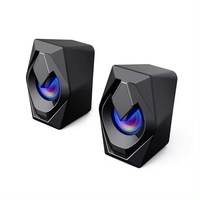 Altavoz Estéreo Portátil para Computadora, Diseño Mini Activo, Alimentado por USB 2.0, Multimedia de 3.5MM, con Luz LED y Entrada AUX