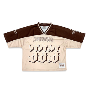 Camiseta de fútbol de gran tamaño personalizada Diseño de sublimación Malla Retro Boxy Fit Camiseta de fútbol americano - Product Image 2