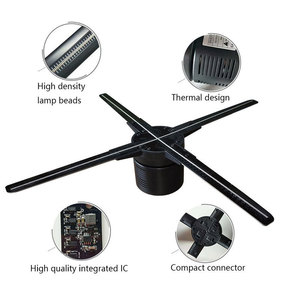 Proyektor Hologram <span class=keywords><strong>3D</strong></span> tampilan iklan Led, kontrol aplikasi Cloud Wifi diterapkan untuk iklan video Dinding - Product Image 3