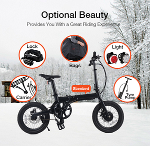 <span class=keywords><strong>Bicicletas</strong></span> Eléctricas Hottech para Adultos, 16 Pulgadas, Rojas, Plegables, Bicicleta Eléctrica Plegable de 250w 36v, <span class=keywords><strong>Bicicletas</strong></span> Eléctricas Portátiles - Product Image 5