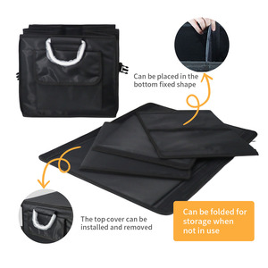 Organizador de Maletero de Coche Portátil con Asas, Organizador de Equipaje Plegable Multifuncional con Bolsillos, Caja de Almacenamiento para Coche de Tela Oxford con Tapa Superior - Product Image 3