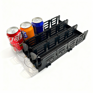 Organisateur de bouteille de boisson à poussoir automatique réglable pour réfrigérateur - Product Image 6