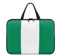 Sac pour ordinateur portable avec drapeau du Nigeria, étui pour ordinateur portable fin et imperméable avec fermeture éclair de qualité supérieure, sac portable pour tablette