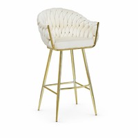 Tabouret de bar moderne à hauteur réglable, pivotant, ergonomique, en tissu velours moelleux, avec structure métallique, pour hôtel, livraison directe