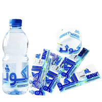 Étiquettes d'emballage thermorétractables en PVC durables imperméables à impression claire pour bouteille d'eau minérale 350ml 500ml