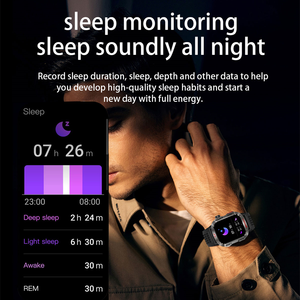 HT29 หน้าจอสมาร์ทวอทช์ IP68 กันน้ำไฟฉาย LED เครื่องติดตามอัตราการเต้นของหัวใจบลูทูธโทรออกเครื่องติดตามการออกกำลังกาย - Product Image 2