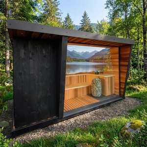 <span class=keywords><strong>Sauna</strong></span> Exterior Más Vendida en Europa y América, Baño de Vapor Seco de Madera de Cedro - Product Image 2