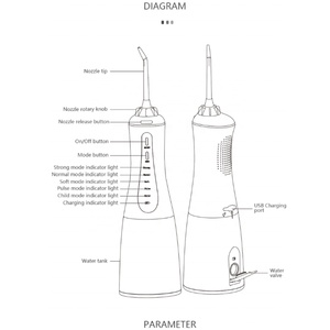 AOW03S High Quality Portable Cleaning Teeth Cordless Dental Flosser Waterproof Water Oral Irrigator Cordless Water Flosser - Product Image 5