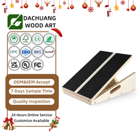 Planche inclinée réglable à 5 positions, surface antidérapante, planche inclinée en bois, planche d'étirement pour les mollets, les ischio-jambiers, la flexibilité, planche inclinée