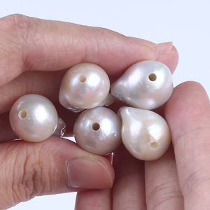 16-18mm nucleadas <span class=keywords><strong>gran</strong></span> <span class=keywords><strong>bola</strong></span> <span class=keywords><strong>de</strong></span> <span class=keywords><strong>fuego</strong></span> con agujero grande perlas <span class=keywords><strong>de</strong></span> agua dulce, barroco suelta perlas - Product Image 4