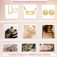 Collier et boucles d'oreilles personnalisés en chaîne, cœur en acier inoxydable plaqué or, bague délicate personnalisée, ensemble de bijoux mignons pour femmes, vente en gros