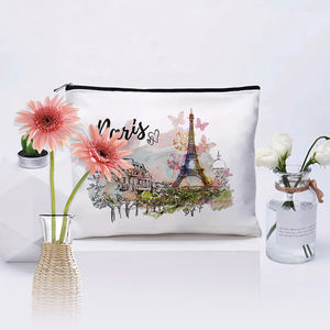 1 pc <span class=keywords><strong>Paris</strong></span> Souvenirs voyage motif personnalisé trousse de maquillage voyage toilette sac de rangement pochette cosmétique enterrement de vie de jeune fille cadeau - Product Image 6
