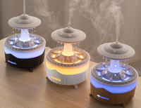 Meilleur cadeau : Diffuseur d'arômes unique en forme de nuage UFO avec télécommande, lumière d'ambiance, décoration de bureau pour la maison