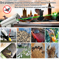 Dispositif de lutte antiparasitaire répulsif pour oiseaux Laser extérieur intelligent à 360 degrés Télécommande Laser Solution pour oiseaux Contrôle dissuasif