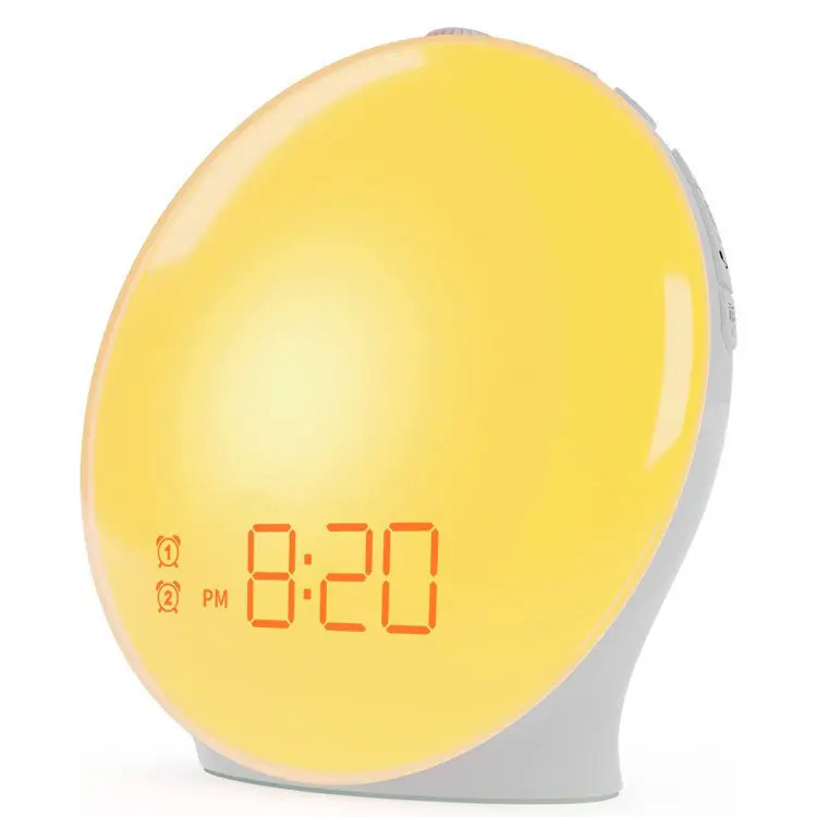 XX318 Digital Clock Led Kids Wake-Up Light Smart Sleep Wake-Up Light Sunrise Alarm Clock for Kids