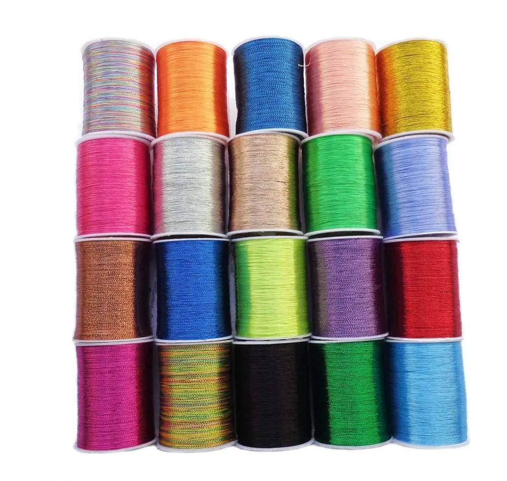 刺繍用のさまざまな色の卸売カラフルな100% スパンポリエステルミシン糸40/2