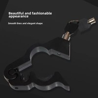 Verrouillage de guidon en alliage antivol pour véhicule électrique Verrouillage du klaxon des gaz Alarme de sécurité pour voiture Scooter Moto