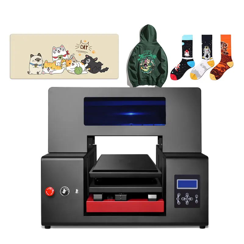 New technology a1 printer textile printing machine hoodie tshirt sock digital print machine