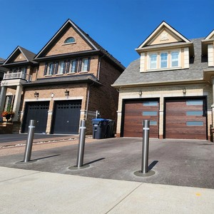 عمود مواقف متحرك من الفولاذ المقاوم للصدأ للاستخدام الخارجي، حاجز أمان يدوي قابل للسحب - Product Image 2