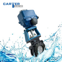 Válvula de Mariposa Eléctrica de Triple Excéntrico con Sello Duro, Acero al Carbono WCB, Brida RF, Alta Temperatura y Presión, Resistente a la Corrosión, ANSI 300LB, OEM, para Agua