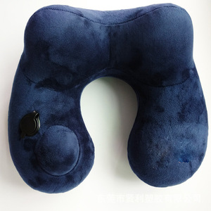 Inflatable U-<b>Shaped</b> Travel <b>Pillow</b> 28x28x14cm PVC Material For Airplane High Speed Rail Outdoor Use - Product Image 5