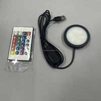 Hotsale RGB LED Cabinet Puck Light Prise USB Télécommande Étagère Comptoir Éclairage Caravane Camping-Car Intérieur Spot Lampe