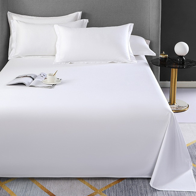 Drap de lit coton neige blanc-lit 1.8m 260*280cm