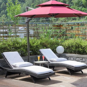 Chaise longue de jardin réglable et inclinable, imperméable, de qualité supérieure, pour la plage, le bord de la piscine, la villa, les <span class=keywords><strong>vacances</strong></span>, la détente - Product Image 6