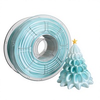 Filament PLA pour imprimante 3D, effet soie, extrusion fluide, couleur arc-en-ciel bleu vers blanc, pour projets d'impression 3D